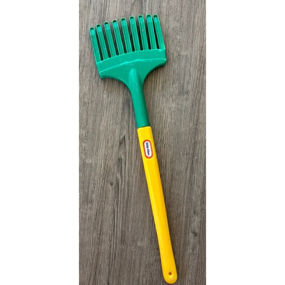 Vintage 90's Little Tikes Growing Garden Kids Tools Leaf Rake Leaves Autumn Fall